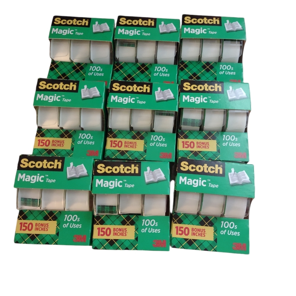 Large Lot of Scotch Magic Tape 27 Rolls
